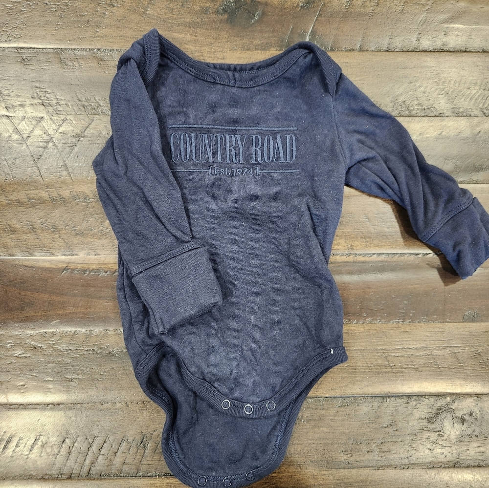 Country Road Dark Blue Infant Bodysuit